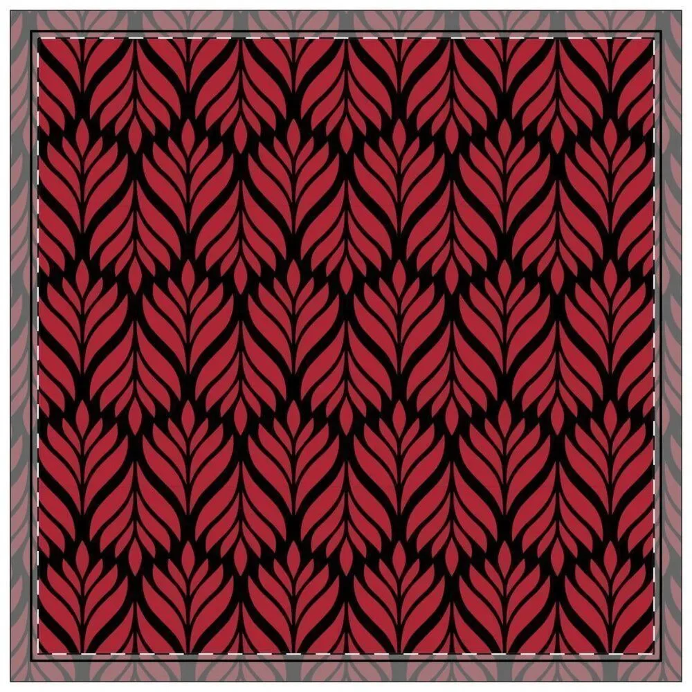 NWT Porter Anna- Red & Black Cotton Napkin 4-set, Palm